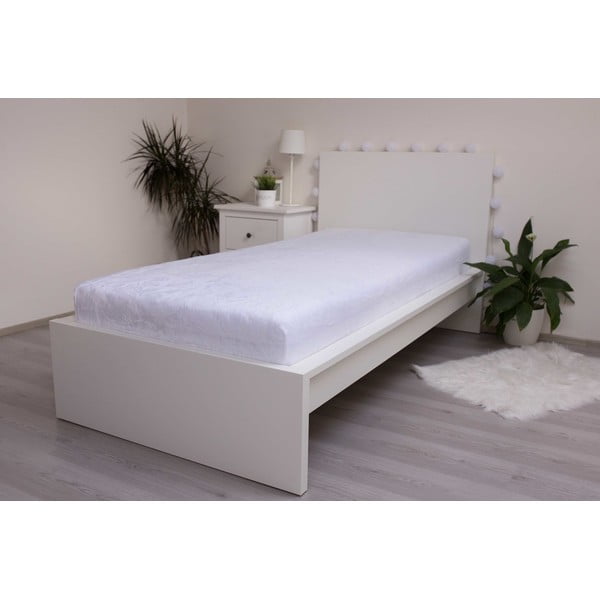 Cearceaf alb din micropluș cu elastic 180x200 cm – Jerry Fabrics-image-2