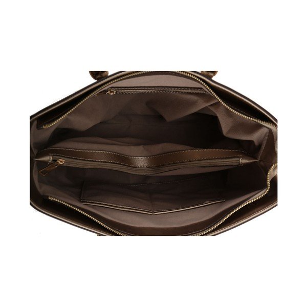 Geantă din piele ecologică și reflexii aurii Beverly Hills Polo Club Anne, crem-image-4