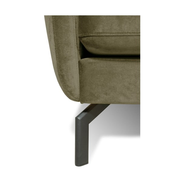 Colțar verde   din catifea (cu șezlong pe partea stângă ) Magic - Scandic-image-4