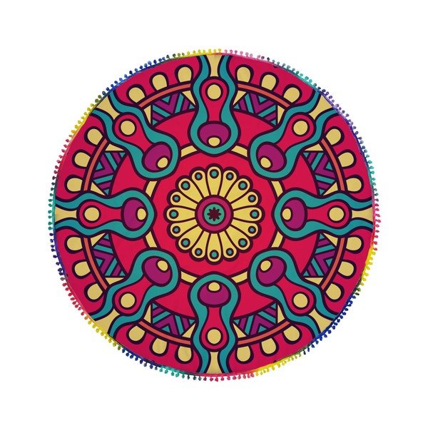 Prosop plajă rotund La Chanta Duhnam Round Beach Towel, ⌀ 1,5 m