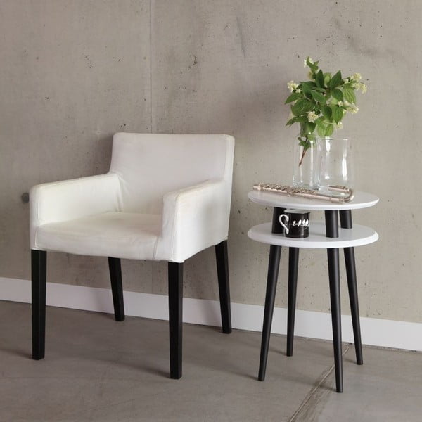 Măsuță auxiliară Ragaba UFO Ø 45 cm, gri deschis-image-1