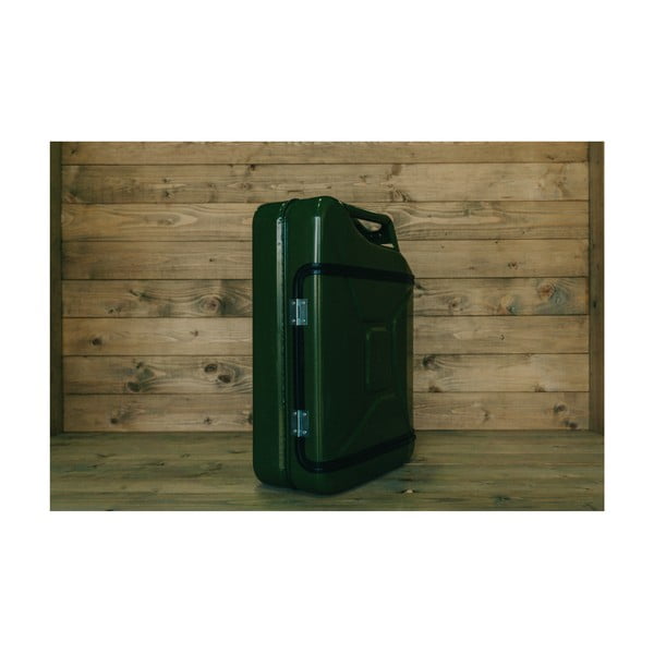 Set bar în formă de canistră cu 2 pahare Designed By Man, verde-image-2