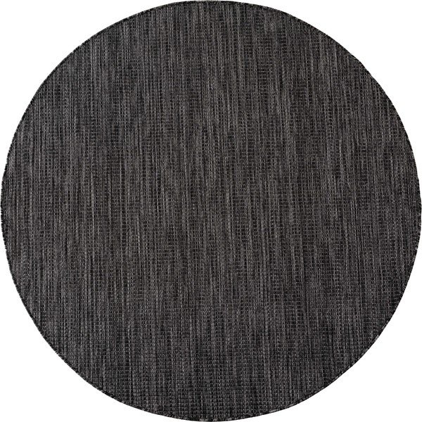 Covor pentru exterior și interior negru rotund ø 80 cm Mira 1450 – Ayyildiz Carpets