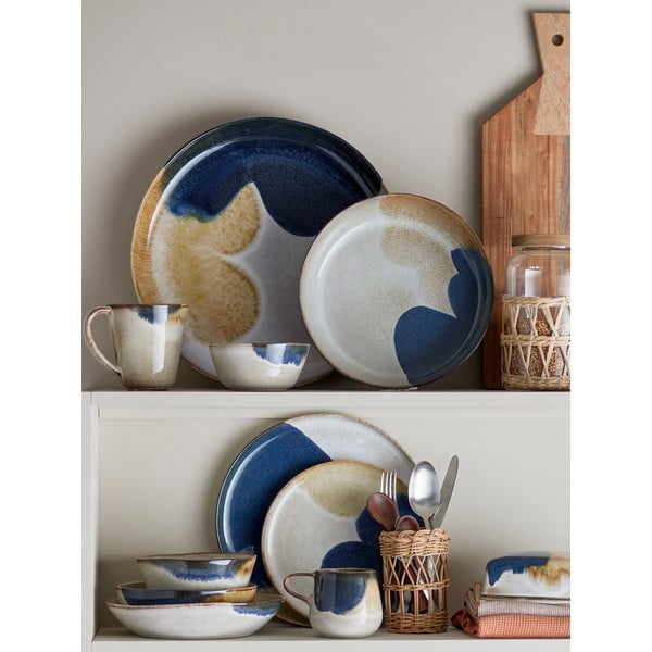 Serviciu de masă 12 buc. din gresie Jules – Bloomingville-image-1