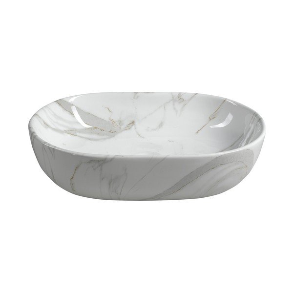 Chiuvetă albă din ceramică 59x42 cm Dalma – Sapho-image-2