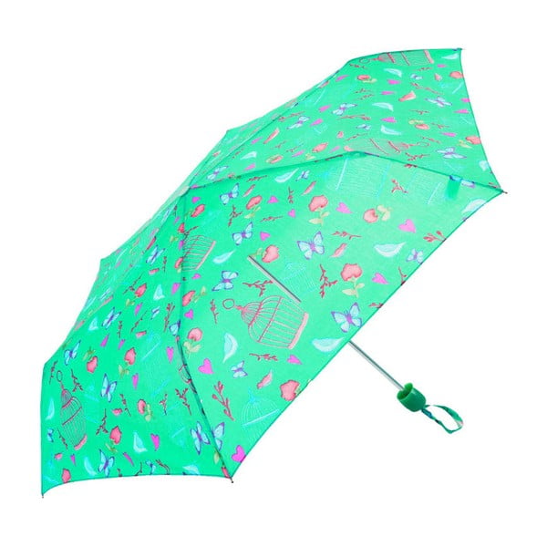 Umbrelă pentru copii Ambiance Birds & Butterflies, verde