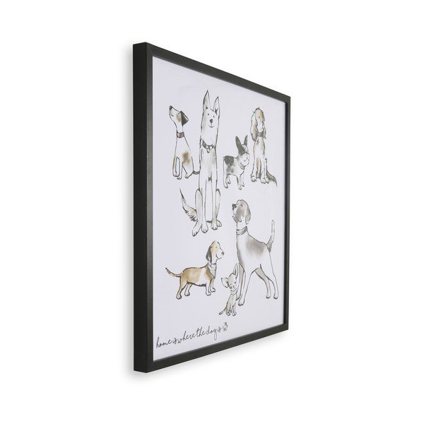 Poster de perete cu ramă Art for the home Home Is Where The Dog Is, 50 x 50 cm-image-2