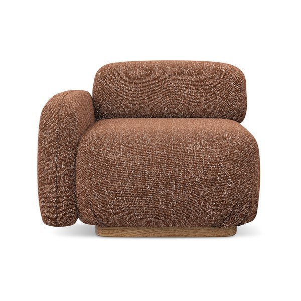 Modul pentru canapea modulară portocaliu/maro (cu colț pe partea stângă) Ailani – Makamii