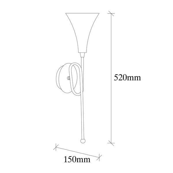 Aplică metalică Opviq lights Isidor, auriu-image-4