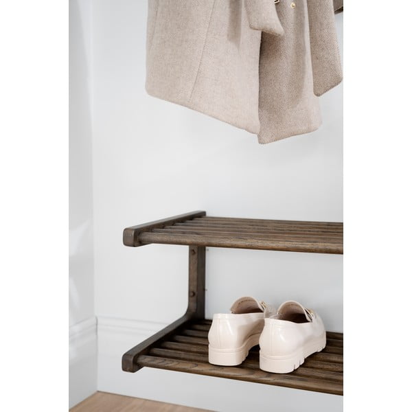 Pantofar maro închis suspendat din lemn masiv de stejar Inverness - Rowico-image-3