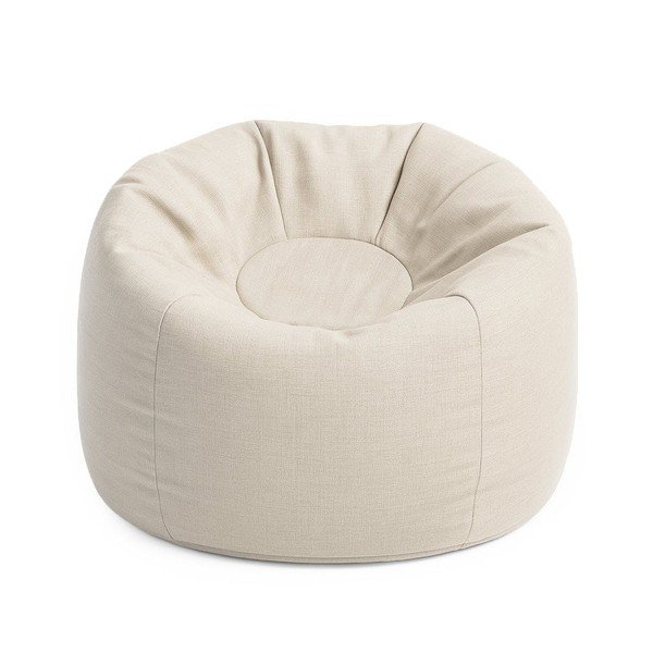 Fotoliu puf pentru copii crem Outzy – Meowbaby