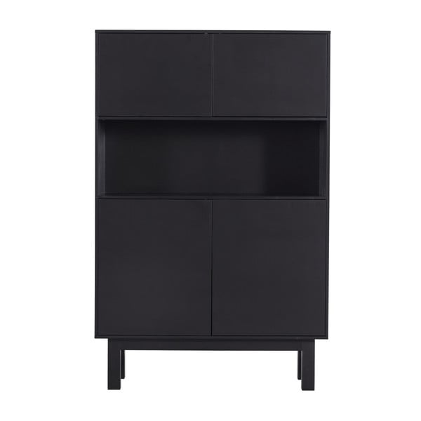 Dulap negru din lemn de pin 110x170 cm Finca – WOOOD