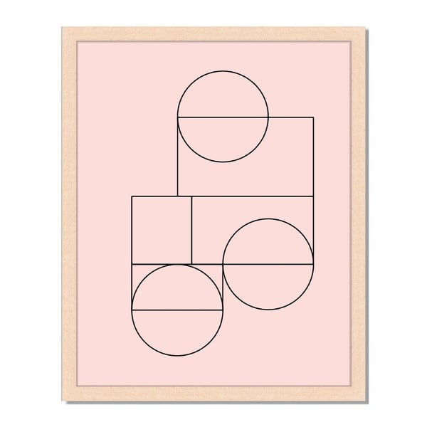 Tablou înrămat Liv Corday Scandi Geometry, 40 x 50 cm