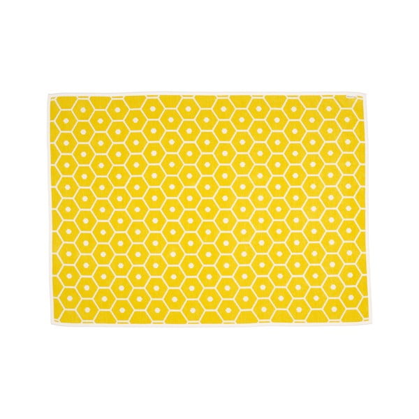 Pătură galbenă din amestesc de lână 140x180 cm Honey Lemon – Pappelina