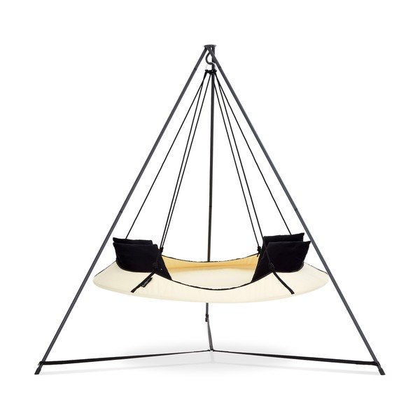 Leagăn de grădină crem cu suport - Hangout Pod-image-1