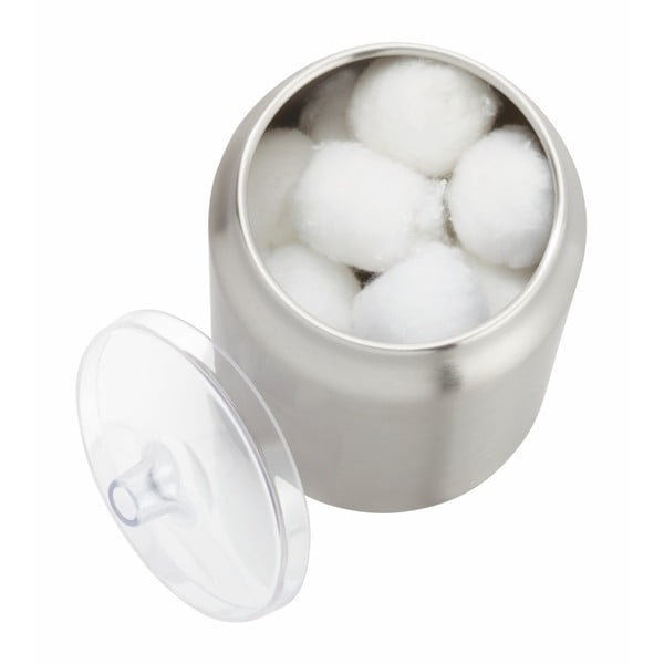 Organizator de baie argintiu pentru dischete demachiante din oțel inoxidabil Austin – iDesign-image-1