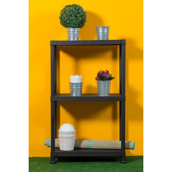 Etajeră de depozitare neagră din plastic 60x95 cm Universal Pro – Toomax-image-1