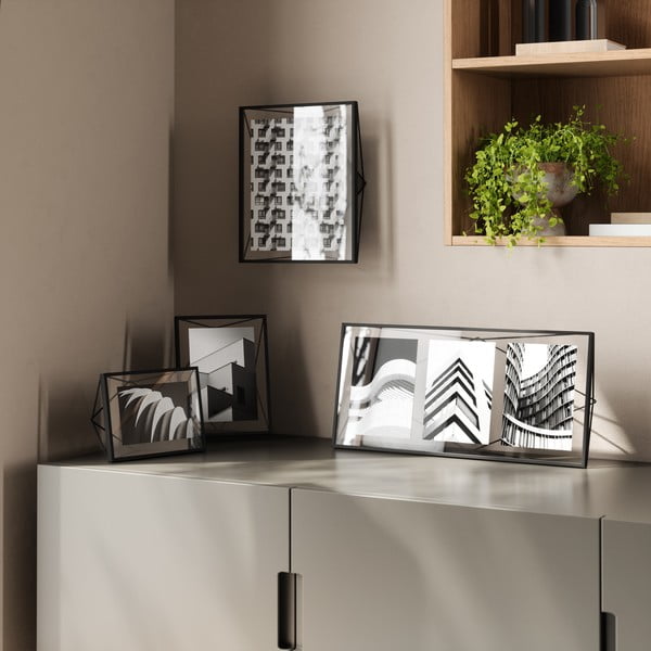 Ramă foto neagră de masă /de perete  din metal 23x18 cm Prisma – Umbra-image-3