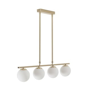 Plafonieră albă/aurie cu abajur din sticlă ø 14 cm Mahala – Kave Home