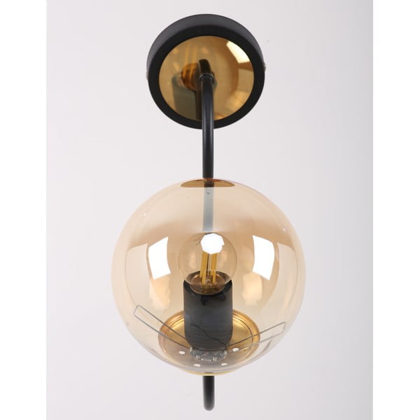Aplică de perete galben ocru/neagră ø 15 cm Oslo – Squid Lighting-image-1