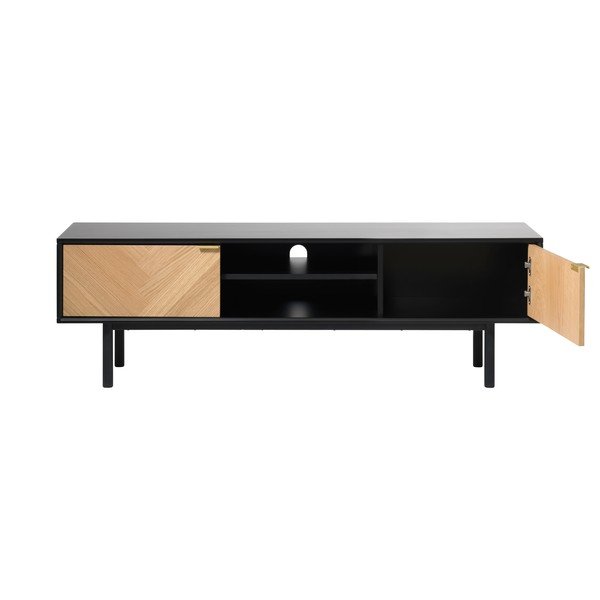 Comodă TV cu detalii cu aspect de lemn de stejar Unique Furniture Calvi-image-2
