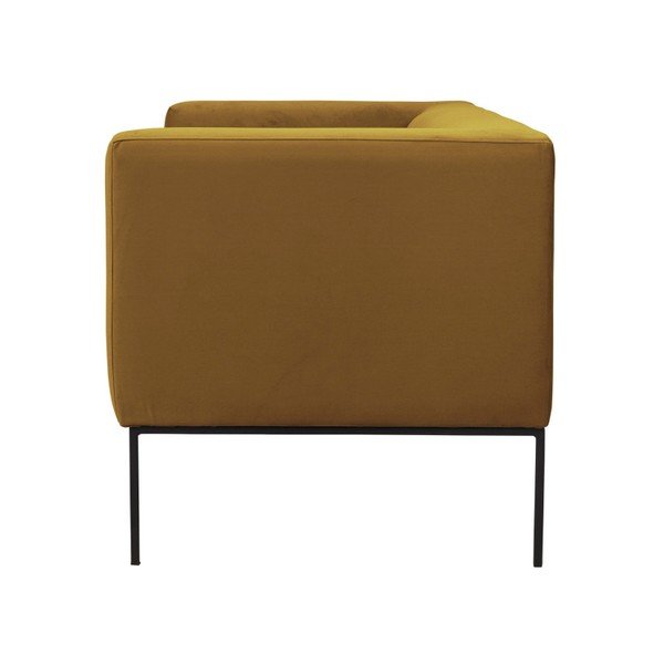 Canapea din catifea cu 2 locuri Windsor & Co Sofas Neptune, galben-image-3