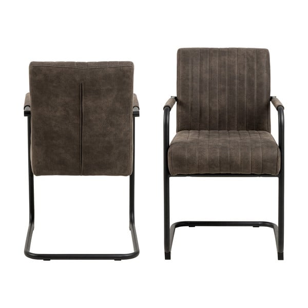 Scaune de dining gri-închis 2 buc. Adele – Actona-image-3