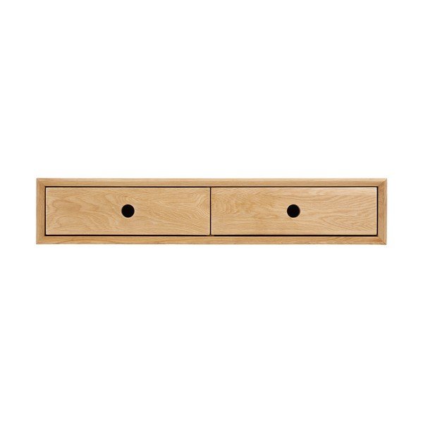 Raft în culoare naturală deschisă din lemn de stejar 80 cm Luzern – House Nordic-image-4