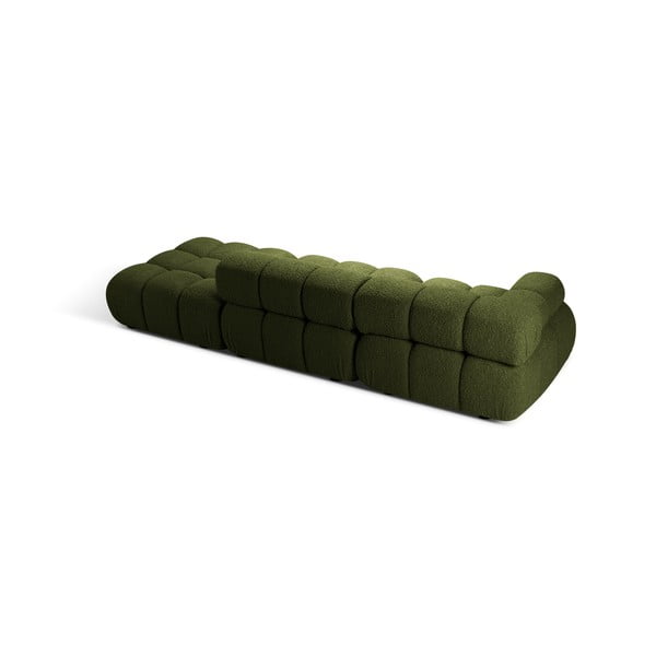 Canapea modulară verde cu tapițerie din țesătură bouclé 288 cm Bellis – Micadoni -image-4