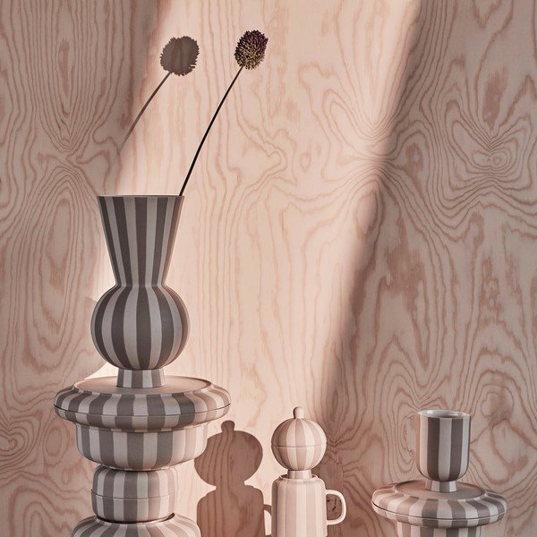 Vază bej din gresie lucrată manual (înălțime 28 cm) Toppu – OYOY Living Design-image-1