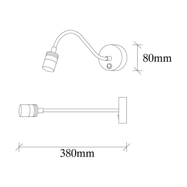 Aplică de perete neagră LED Reading – Opviq lights-image-4