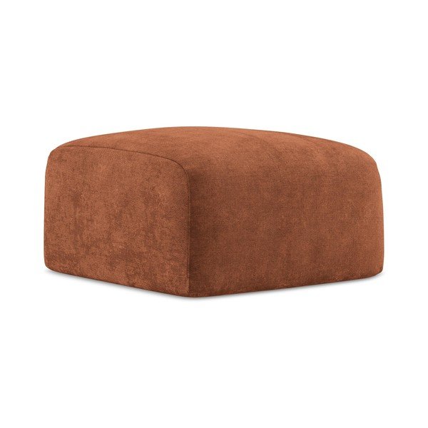 Taburet teracotă cu tapițerie din chenille Leila – Makamii-image-3