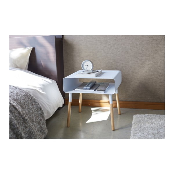 Măsuță auxiliară YAMAZAKI Plain, înălțime 35 cm, alb-image-4