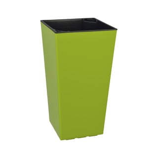 Ghiveci de flori adecvat pentru exterior Gardenico Elise, înălțime 36 cm, verde mazăre mat