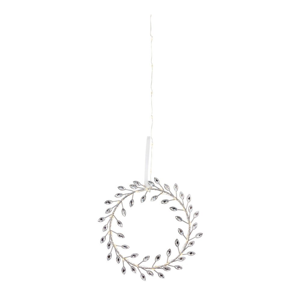 Decoratiune luminoasa de Craciun argintie cu baterii ø 19 cm Aria – Markslöjd