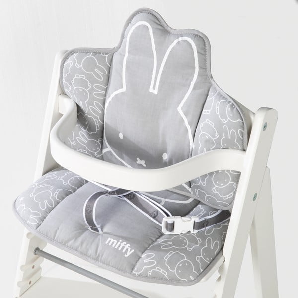 Pernă de scaun pentru copii gri Miffy – Roba
