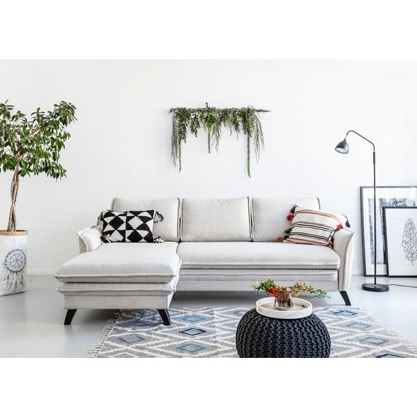 Colțar extensibil cu șezlong pe partea stângă Miuform Charming Charlie, bej deschis-image-3