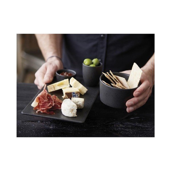 Platou din ceramică Bitz Mensa, lungime 30 cm, negru-image-1