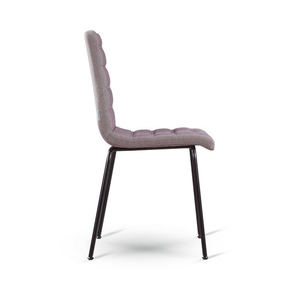 Set 2 scaune dining cu picioare negre Garageeight, gri - maro-image-1