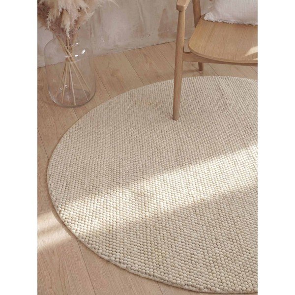 Covor crem țesut manual rotund din lână ø 200 cm Richmond Diana – Ted Baker-image-4