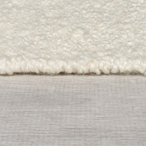 Covor crem/în culoare naturală țesut manual din amestesc de lână 160x230 cm Eric Checkboard – Flair Rugs-image-4