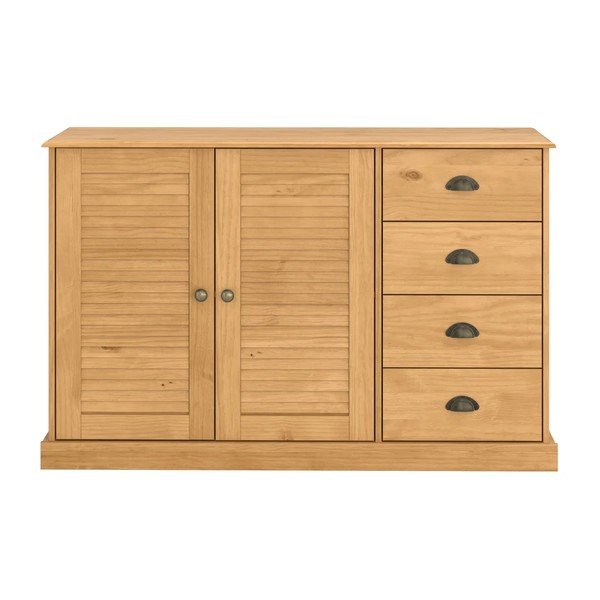 Comodă în culoare naturală deschisă din lemn de pin 125x80x38 cm Edith – Støraa