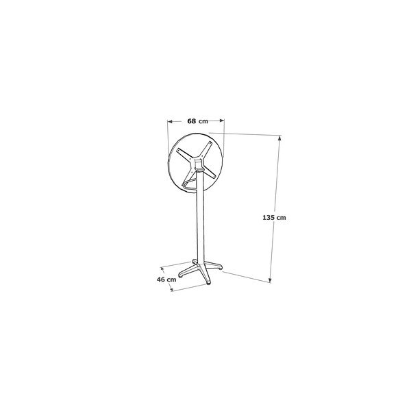 Masă de grădină rotundă din aluminiu ø 68 cm Spring – Ezeis-image-3
