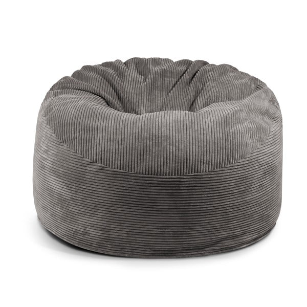 Fotoliu bean bag crem cu tapițerie din catifea reiată Om 110 – SLOWDOWN-image-2