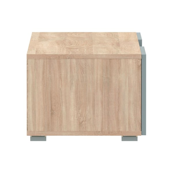 Masă TV gri  cu aspect de lemn de stejar 140x31 cm Podium - TemaHome -image-3