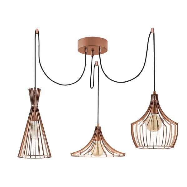 Lustră arămie cu abajur din metal Mezopotamya – Opviq lights