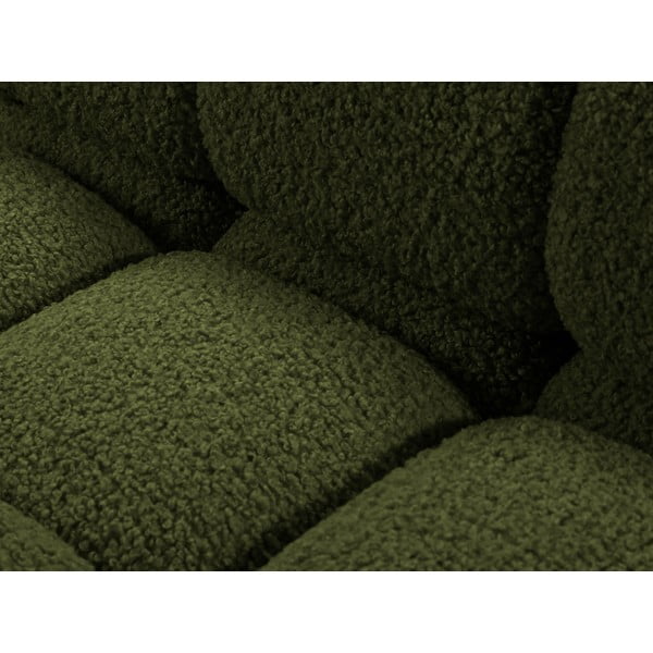 Modul pentru canapea modulară verde cu tapițerie din țesătură bouclé (cu colț pe partea dreaptă) Bellis – Micadoni Home-image-1