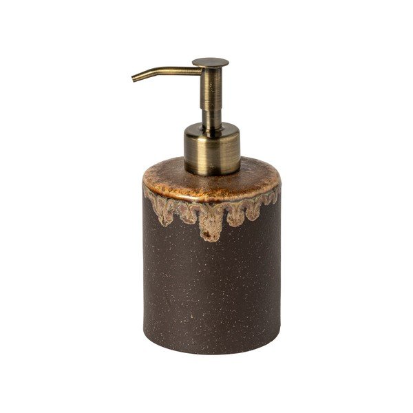 Dozator de săpun lichid maro din gresie ceramică Poterie Bath – Casafina