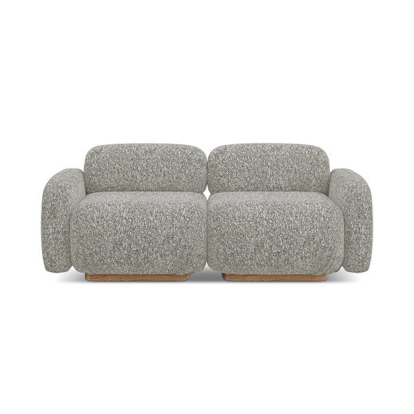 Canapea modulară gri 190 cm Ailani – Makamii