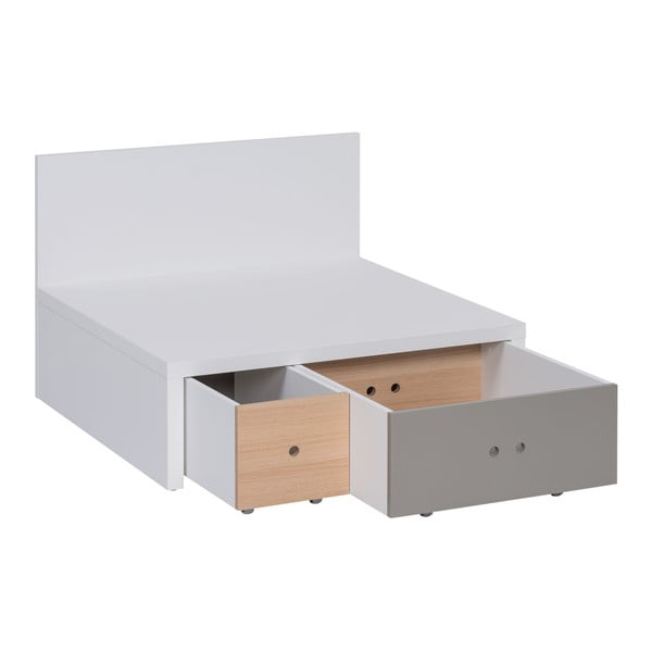 Modul canapea Vox Custom, alb-gri-culoarea lemnului-image-3